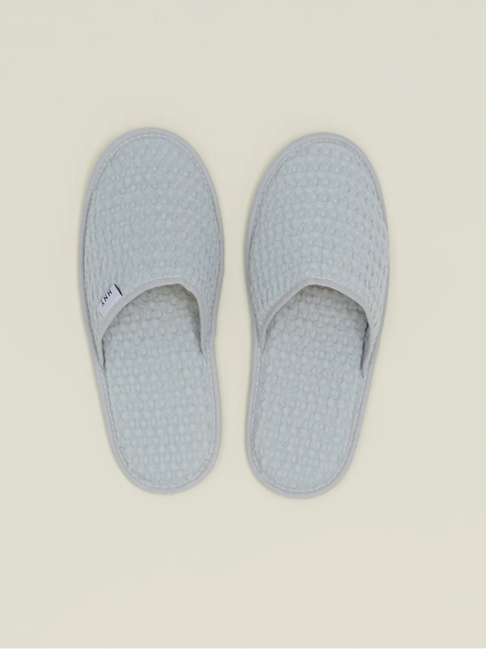 HAWKINS‎ NEW YORK SIMPLE WAFFLE SLIPPERS SKY 100% COTTON RUBBER SOLE PORTUGAL